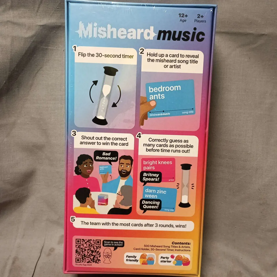 SEALED MISHEARD MUSIC PARTY GAME CARD GAME