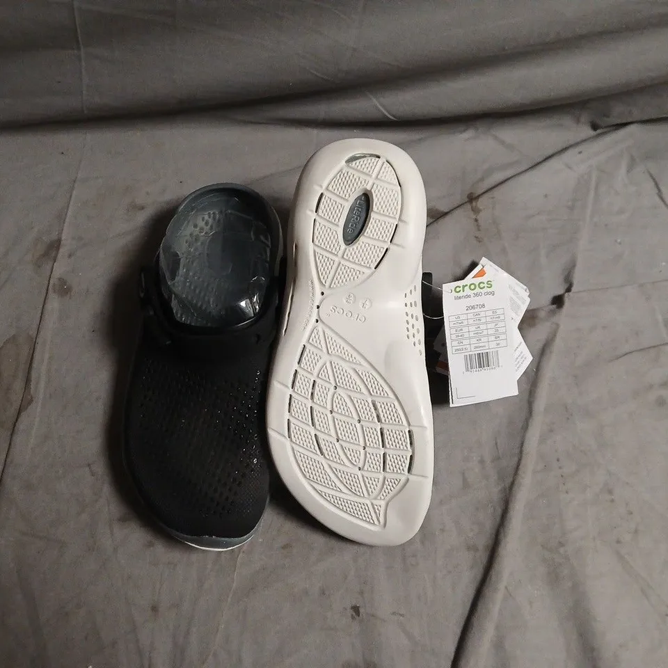 CROCS LITERIDE 360 CLOG – BLACK, UK 6 (US 7 / EU 39-40)