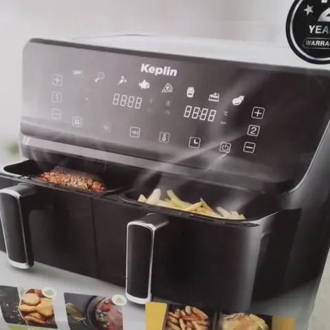 BOXED KEPLIN 9 LITRE DUAL DRAWER AIRFRYER