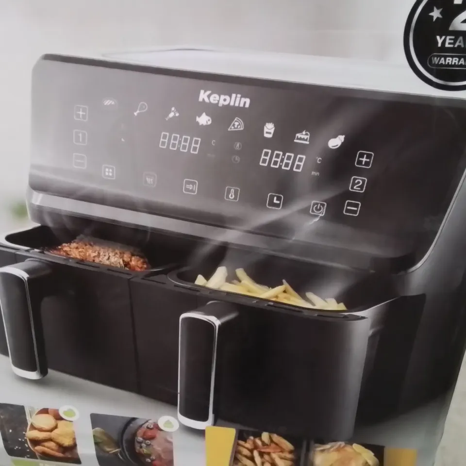 BOXED KEPLIN 9 LITRE DUAL DRAWER AIRFRYER