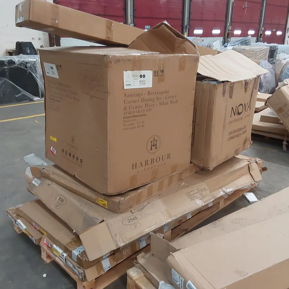 PALLET OF ASSORTED FURNITURE PARTS 