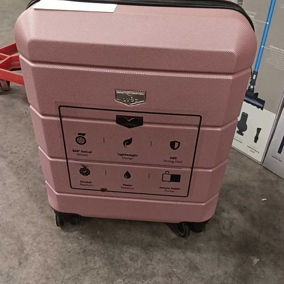 UNBOXED KEPLIN LUGG SMALL SIZE TRAVEL SUITCASE WITH WHEELS AND PINK COLOUR 