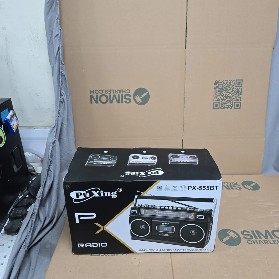 PUXING PX-555BT PORTABLE RADIO & CASSETTE PLAYER