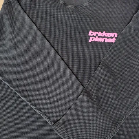 BROKEN PLANET CREW NECK LONG SLEEVE JUMPER IN GREY SIZE MEDIUM