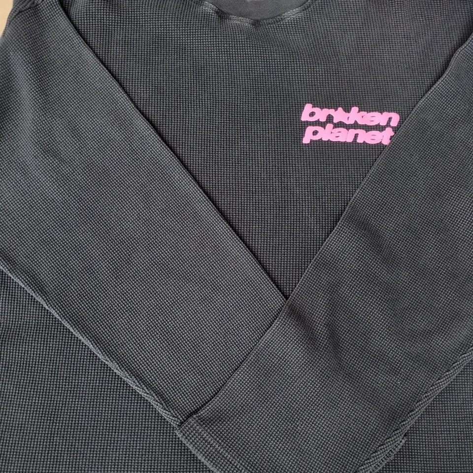BROKEN PLANET CREW NECK LONG SLEEVE JUMPER IN GREY SIZE MEDIUM