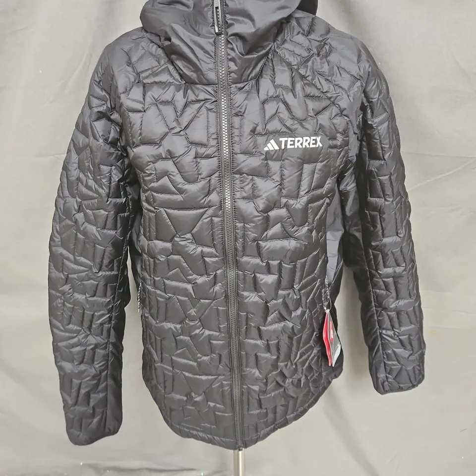 ADIDAS TERREX HOODED JACKET IN BLACK SIZE M