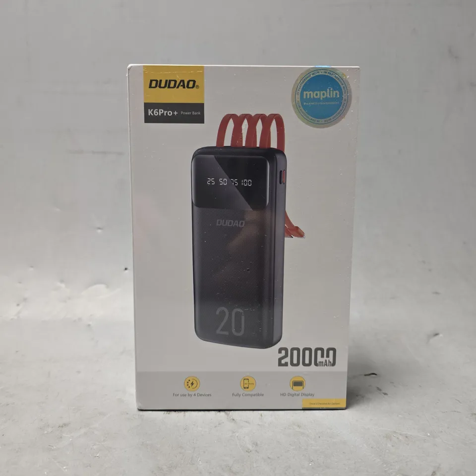 SEALED DUDAO K6PRO+ POWER BANK 20000MAH