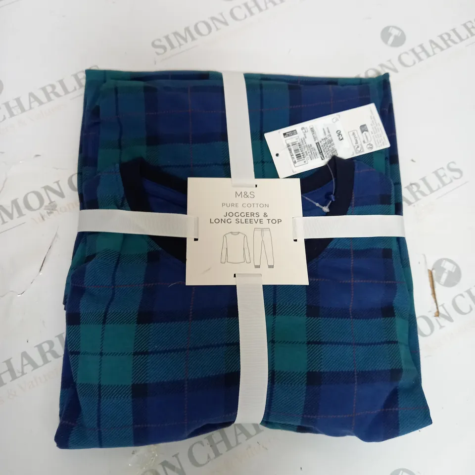 M&S JOGGERS AND LONG SLEEVE TOP PYJAMAS SIZE M