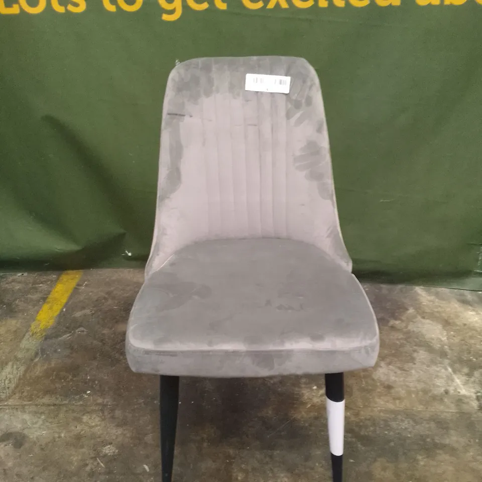 GREY FABRIC DINING CHAIR