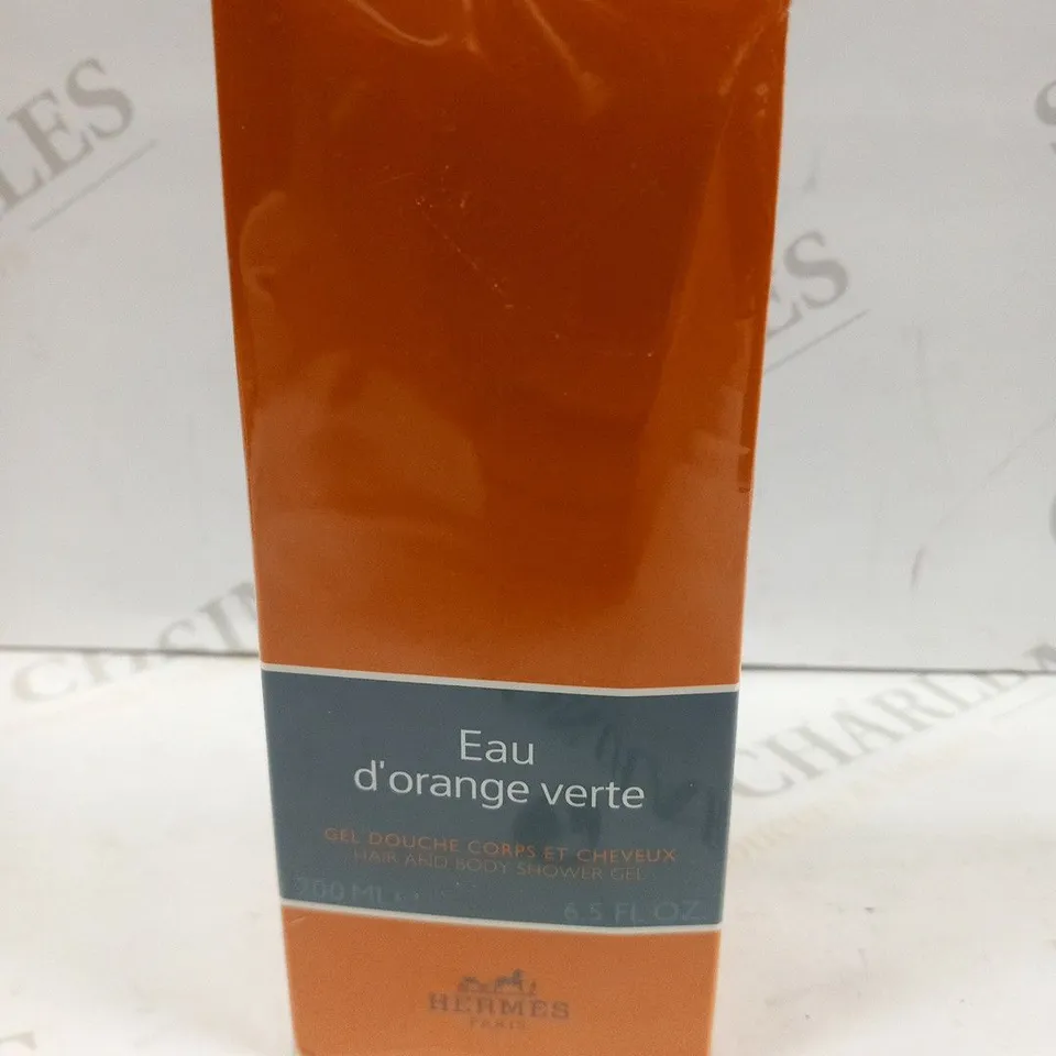 BOXED AND SEALED HERMES EAU D'ORANGE HAIR BODY AND SHOWER GEL