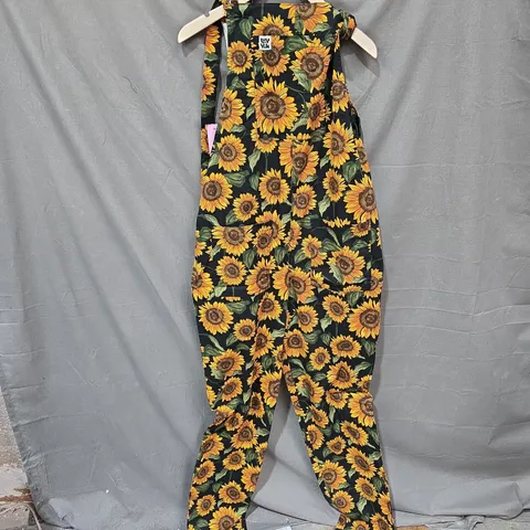 LUCY & YAK ORIGINAL DUNGAREE SUNFLOWER PRINT -12T TALL