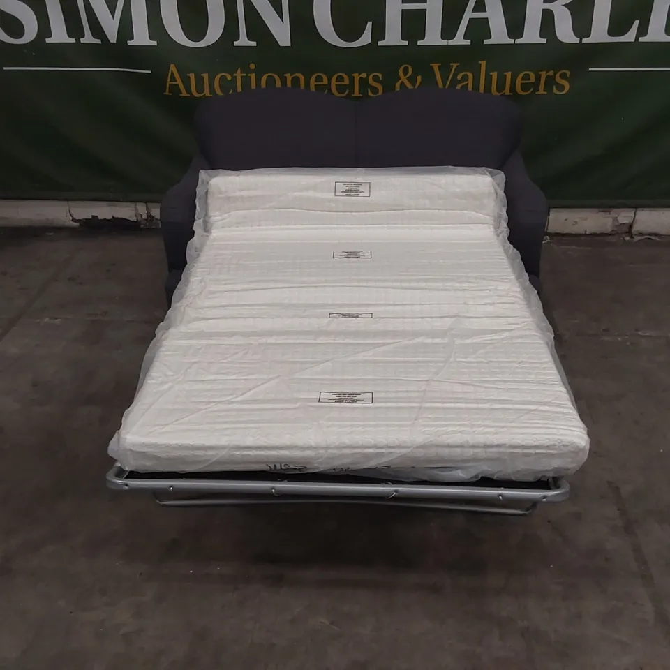 QUALITY DESIGNER GREY FABRIC SOFA BED 