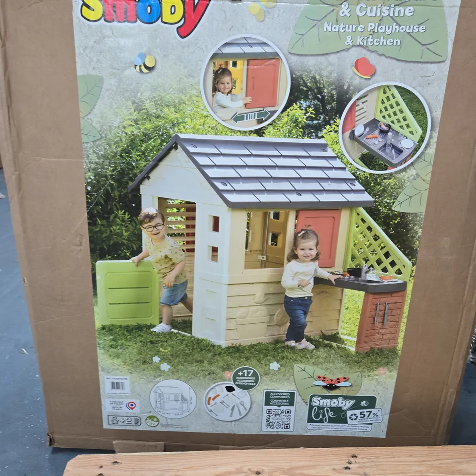 BOXED SMOBY LIFE NATURE PLAYHOUSE + KITCHEN RRP £154.99