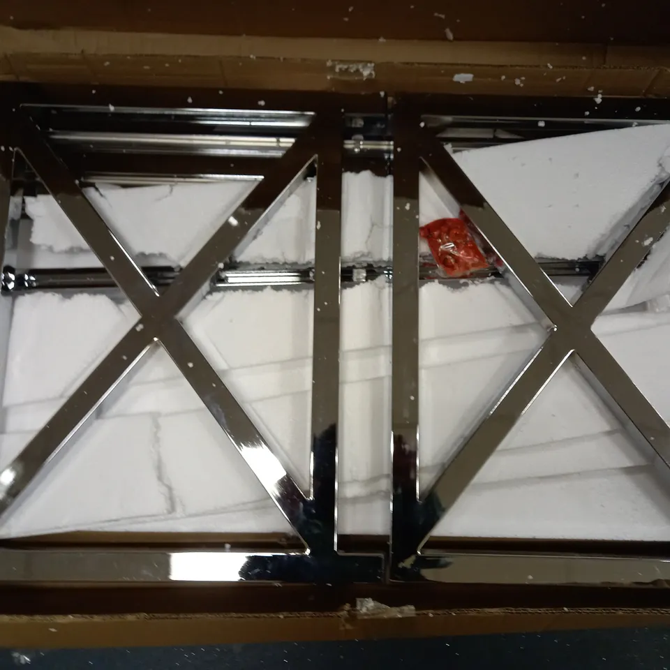 BOXED CHRISTIE CHROME COFFEE TABLE - COLLECTION ONLY RRP £229.99