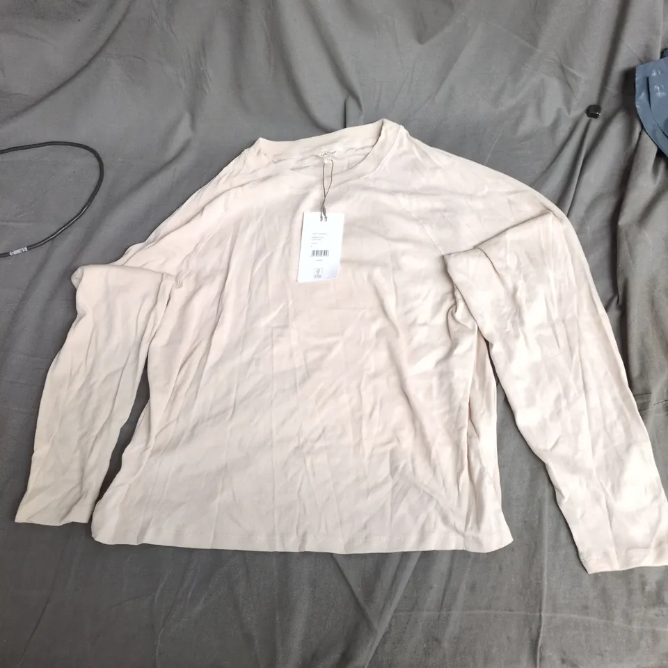 HUSH MATILDA COTTON RAGLAN TOP – ALMOND, UK SIZE S