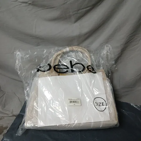 BEBE ZENIA EMBOSSED SATCHEL