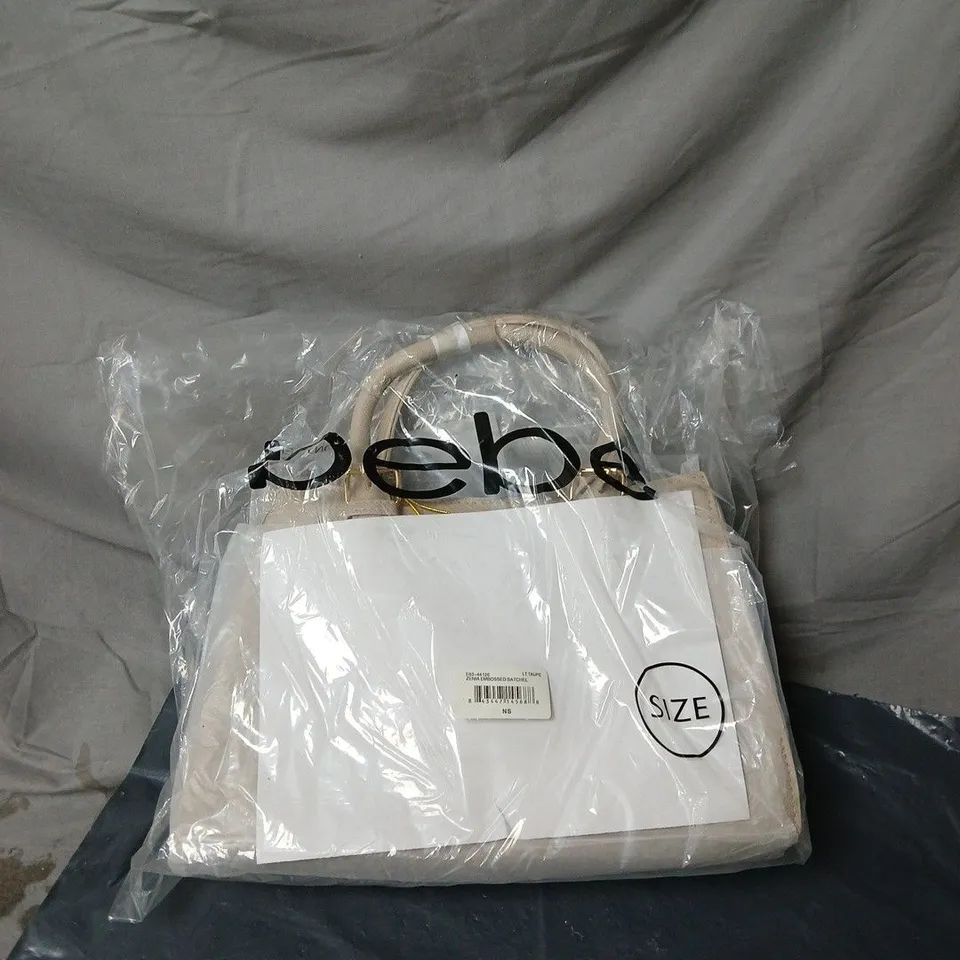 BEBE ZENIA EMBOSSED SATCHEL