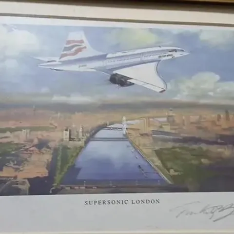 CONCORDE SUPERSONIC LONDON PRINT β FRAMED, LIMITED EDITION OF 4,950 SIGNED BY TIMOTHY O'BRIEN