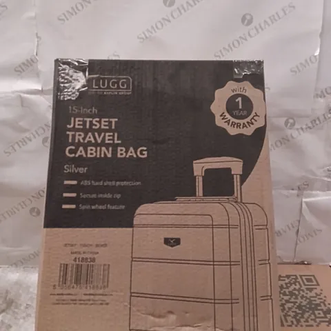 BOXED JERSEY TRAVEL CABIN BAG SILVER