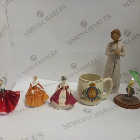 LOT OF 12 ASSORTED POTTERY/GLASS ITEMS - COLLECTION ONLY 