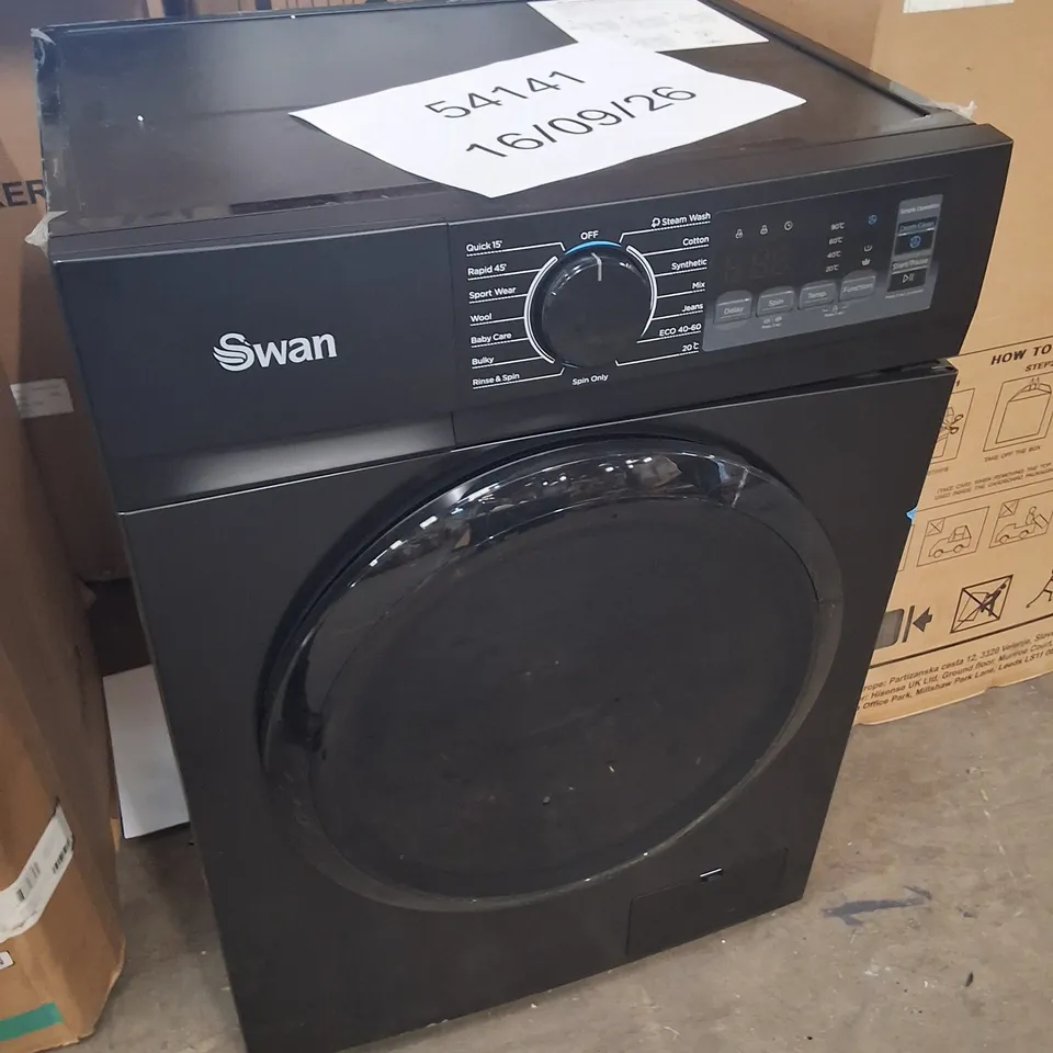 SWAN SW75120B 8KG 1400 SPIN FREESTANDING WASHING MACHINE - BLACK