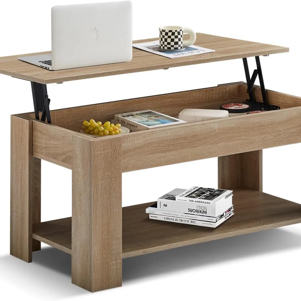 BOXED COFFEE TABLE WITH LIFT TOP 100×50×40CM, WOOD
