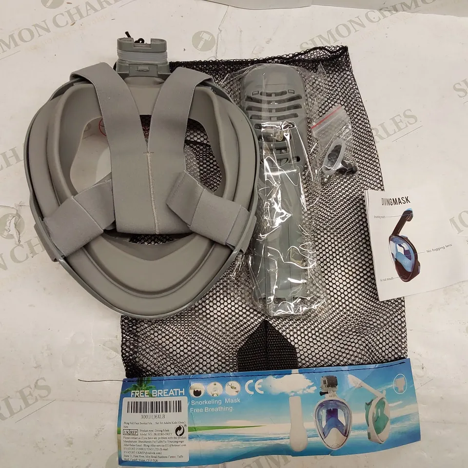 BOXED BRAND NEW FREE BREATH FULL FACE SNORKELING MASK (1 BOX)