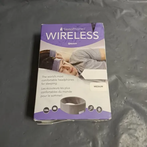 BOXED SLEEPPHONES WIRELESS HEADPHONES IN BLACK - SIZE MEDIUM