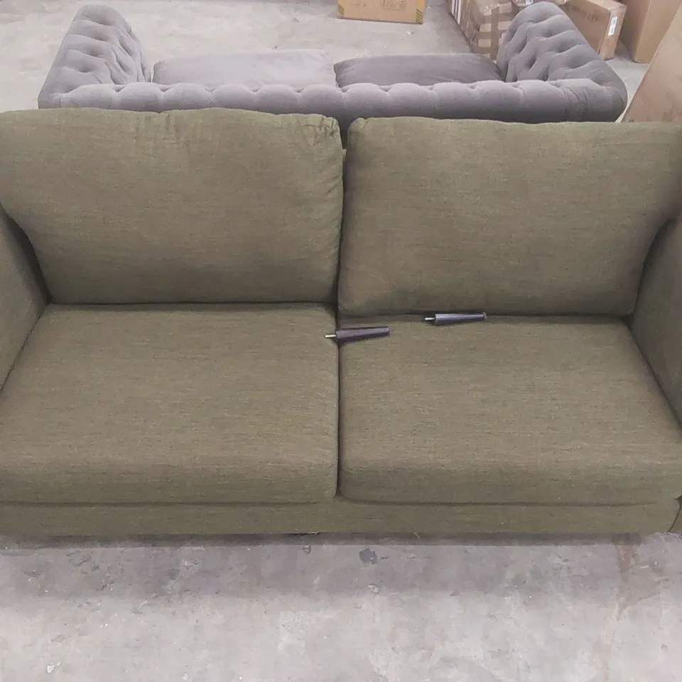 BOXED IDA 3 SEATER GREEN RECYCLED FABRIC SOFA
