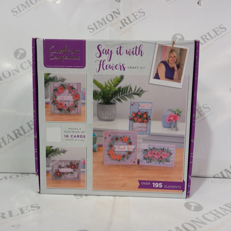 CRAFTERS COMPANION SAY IT WITH FLOWERS CRAFT KIT