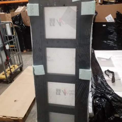 VANCOUVER BLACK FRESNO 4 GLASS PANEL INTERNAL DOOR 1981×686×35MM