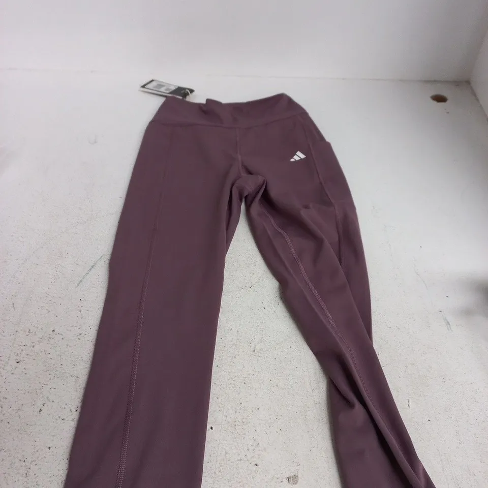 ADIDAS WOMENS PURPLE LEGGINGS - S