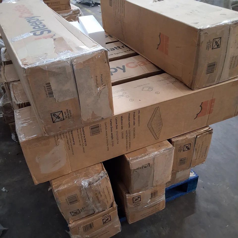 PALLET CONTAINING 12 ASSORTED RETURN MATTRESSES