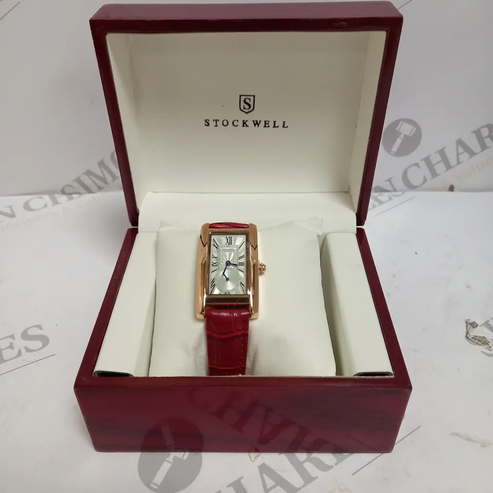 STOCKWELL WATCH – TEXTURED DIAL WITH SUB DIAL MINUTE HAND – LEATHER STRAP