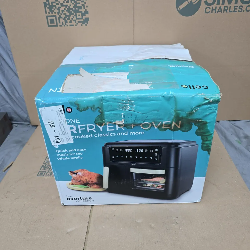 CELLO 11L 2 IN 1 AIR FRYER/OVEN BLACK BOXED