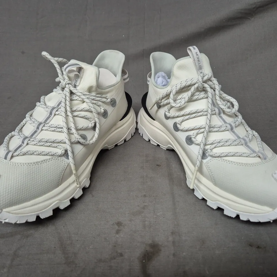 BOXED PAIR OF MONCLER TRAILGRIP LITE2 SNEAKERS IN WHITE SIZE EU 39