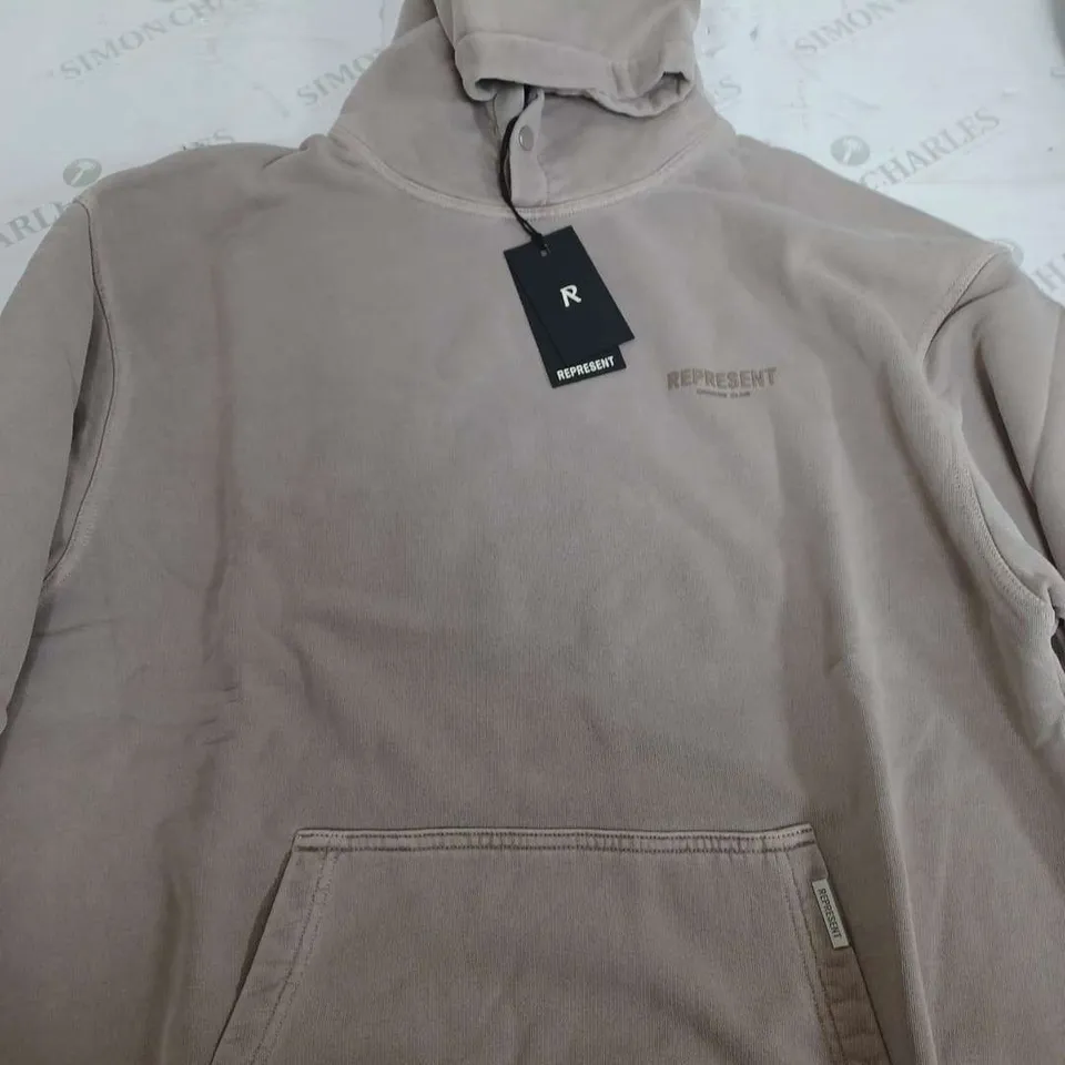 REPRESENT OWNERS CLUB LIGHT BEIGE HOODIE - MEDIUM
