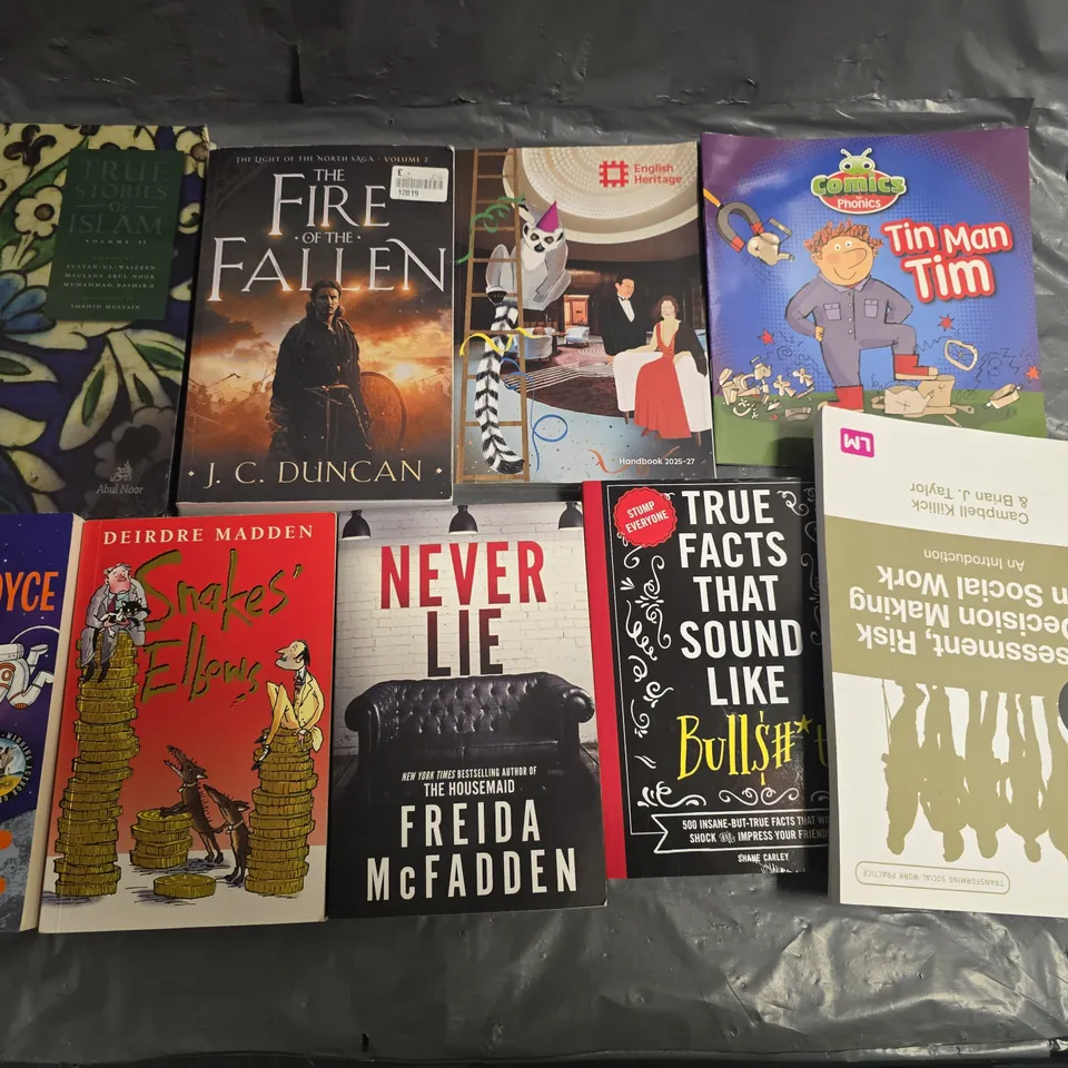 LARGE QUANTITY OF ASSORTED BOOKS TO INCLUDE EVERY MOVE YOU MAKE, THE HOLOCAUST AND TORI AMOS PIECE BY PIECE