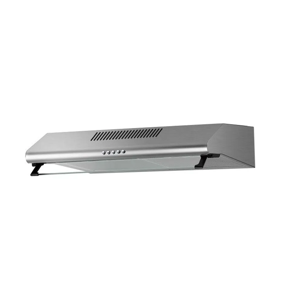 BOXED ELECTRIQ 60CM TOP & REAR VENTING VISOR COOKER HOOD - STAINLESS STEEL
