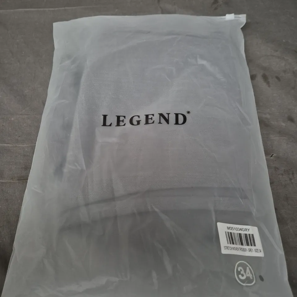 LEGEND STRETCH WOVEN TROUSER - GREY - UK 34