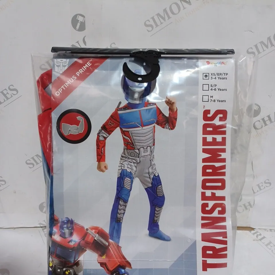 CHILDRENS TRANSFORMERS OPTIMUS PRIME SIZE 3-4 YEARS