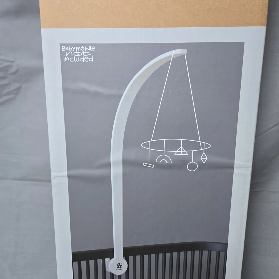 SEBRA WOODEN BABY MOBILE HOLDER IN CLASSIC WHITE – BOXED