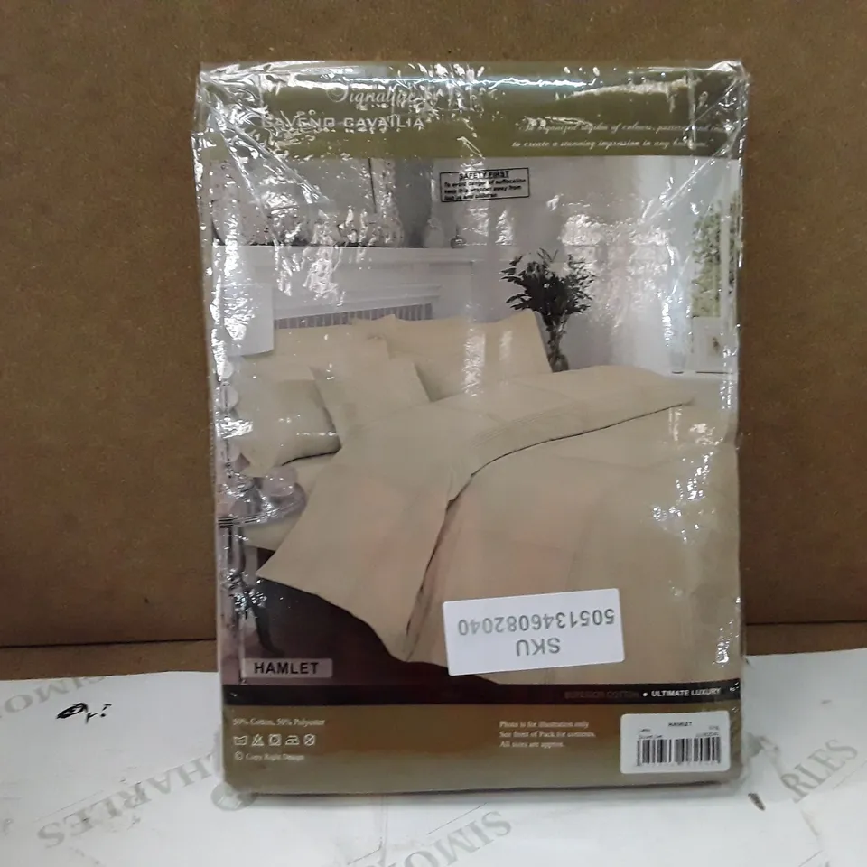 BRAND NEW GAVENO CAVAILA DUVET SET - KING SIZE (LATTE)