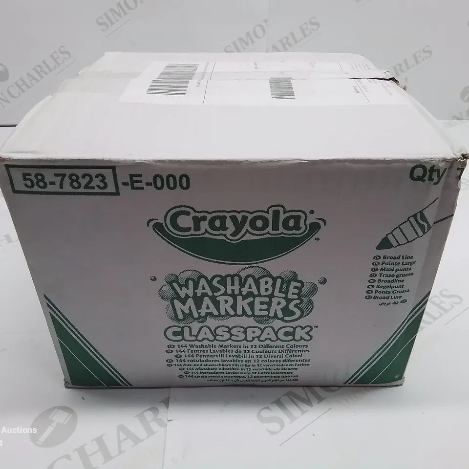 BRAND NEW BOXED CRAYOLA 144 MARKER CLASS PACK