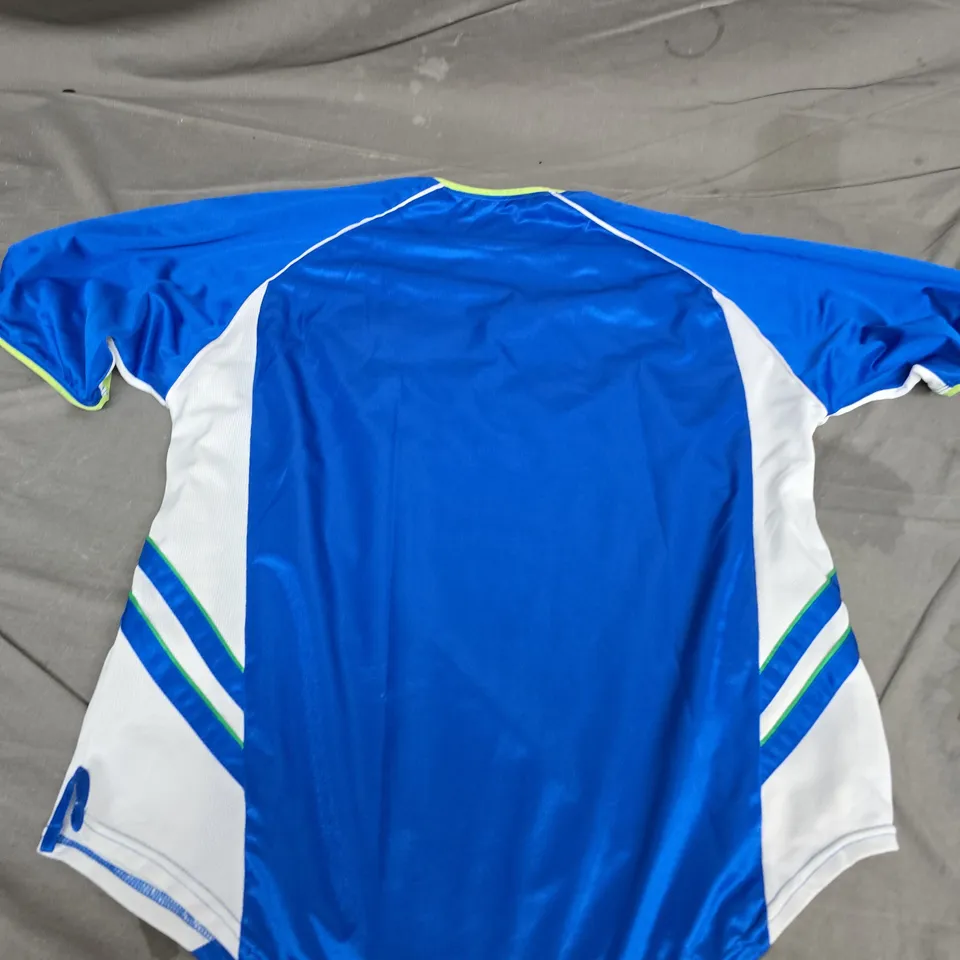 WIGAN ATHLETIC FC FOOTBALL SHIRT – BLUE, PATRICK OFFICIAL LICENSED PRODUCT - XL