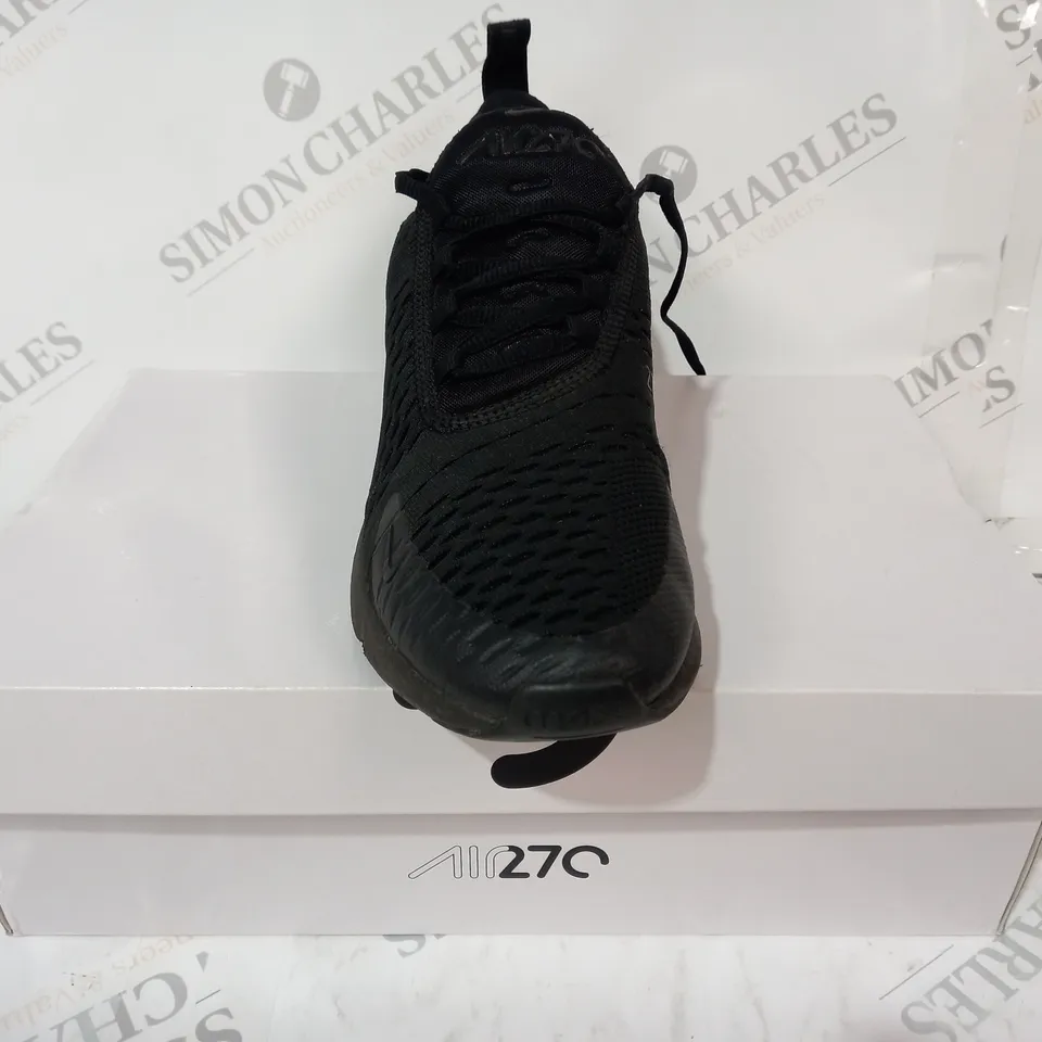 BOXED PAIR OF NIKE AIR MAX 270 SHOES IN BLACK UK SIZE 6