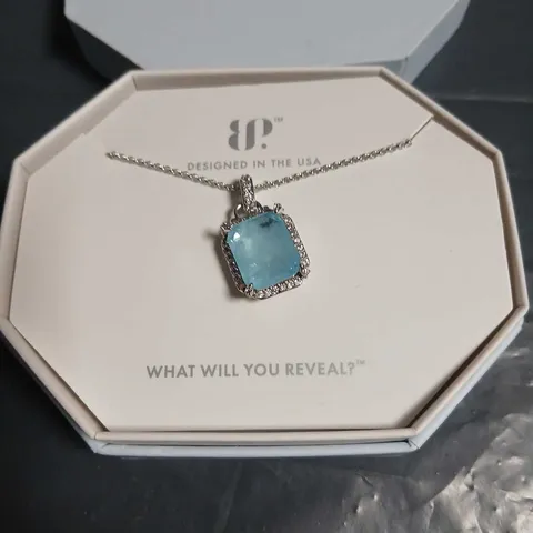 BOMB PARTY NK54543 OCEAN BREEZE BLISS NECKLACE – LAB-CREATED BABY SKY BLUE TOPAZ FUSED WITH GENUINE QUARTZ