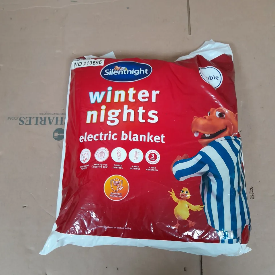 SILENTNIGHT WINTER NIGHTS ELECTRIC BLANKET -DOUBLE 