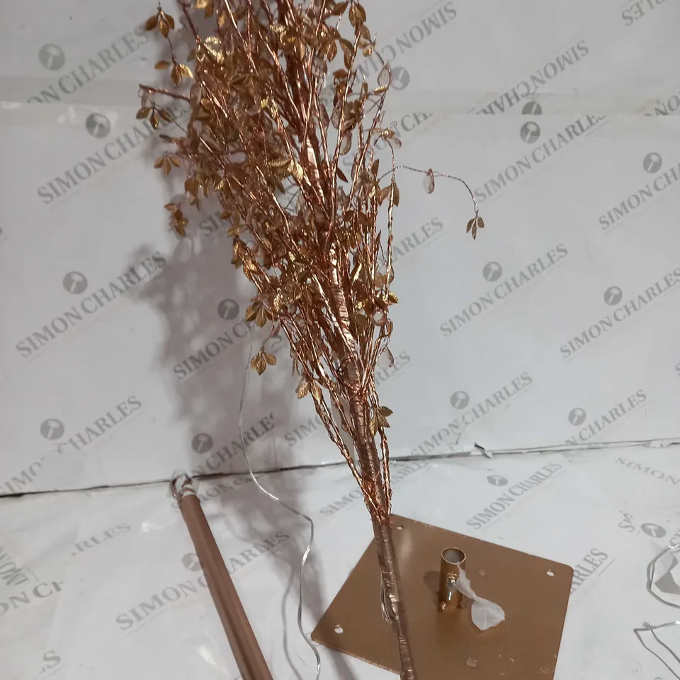 BOXED ALISON CORK PRE LIT JEWELED TREE - ROSE GOLD - COLLECTION ONLY