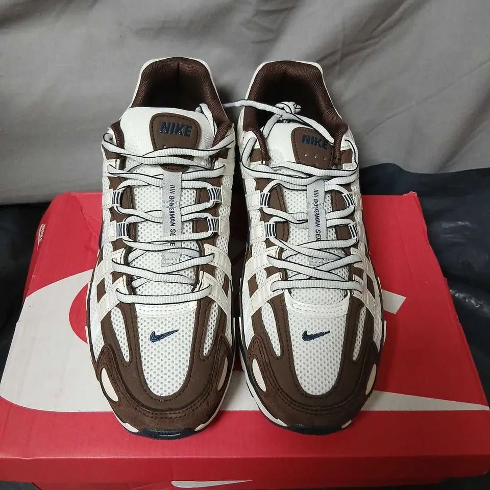 NIKE P-6000 WOMEN'S RUNNING SHOES – UK 6 (US 8.5) – WHITE & BROWN